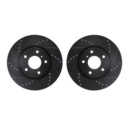 Rotors-Drilled And Slotted-Black, Zinc Plated Black, Zinc Coated, 8002-68002